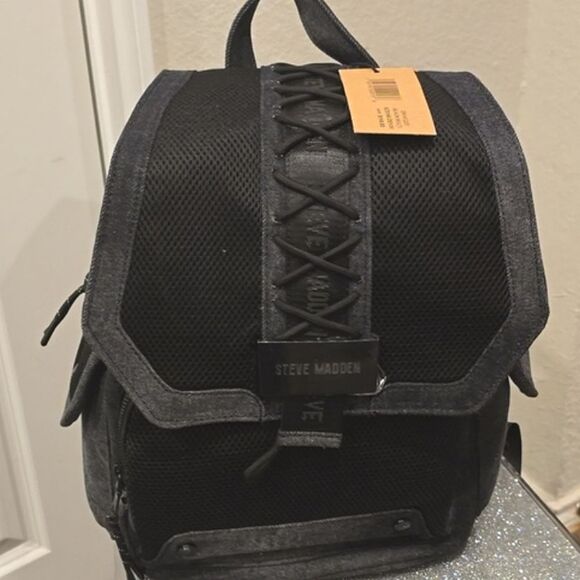 Steve Madden BZenni Denim Lace Backpack- Black Multi main image 9